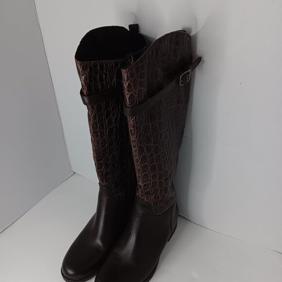 Clarks kneel length brown boots, fall boots - Picture 1 of 6